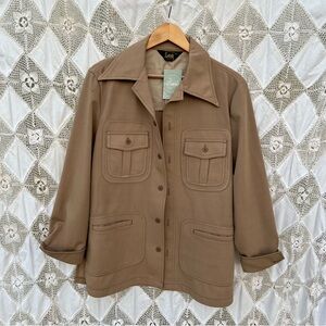 Vintage 1970’s Lee Casual Suit Coat Jacket Tan / Made in USA
